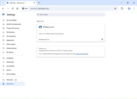 Download SRWare Iron browser for Windows, macOS, Linux and Android