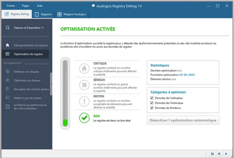 Download Auslogics Registry Defrag for Windows